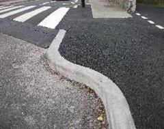 A small but precise road kerbing